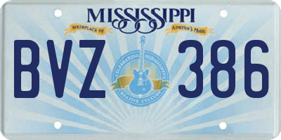 MS license plate BVZ386