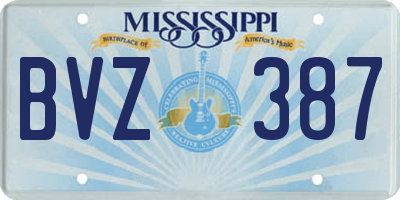 MS license plate BVZ387