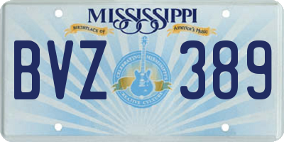 MS license plate BVZ389
