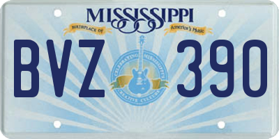 MS license plate BVZ390