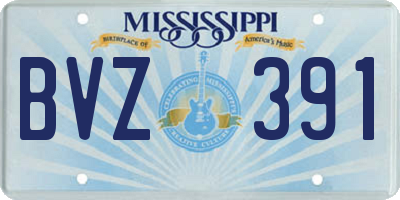 MS license plate BVZ391