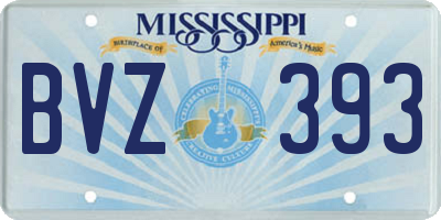 MS license plate BVZ393