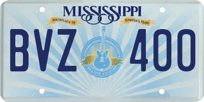 MS license plate BVZ400