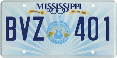 MS license plate BVZ401