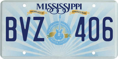 MS license plate BVZ406