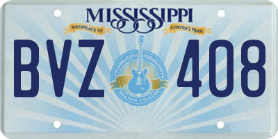 MS license plate BVZ408