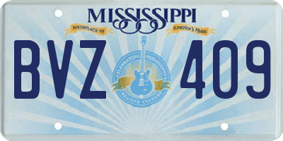 MS license plate BVZ409