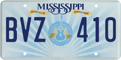 MS license plate BVZ410