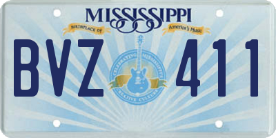 MS license plate BVZ411