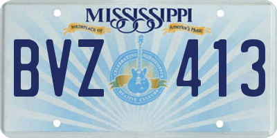 MS license plate BVZ413