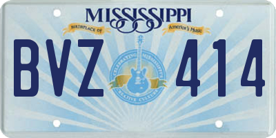 MS license plate BVZ414