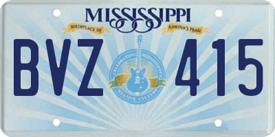 MS license plate BVZ415