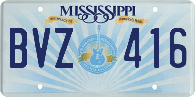 MS license plate BVZ416