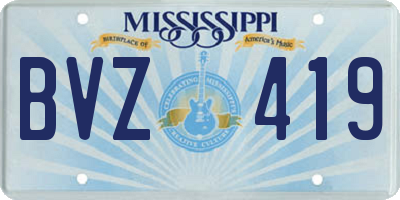 MS license plate BVZ419