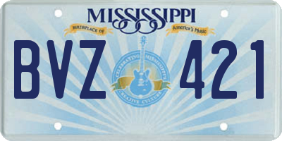 MS license plate BVZ421
