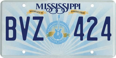 MS license plate BVZ424