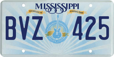 MS license plate BVZ425