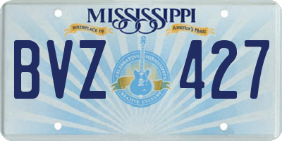 MS license plate BVZ427