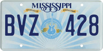 MS license plate BVZ428