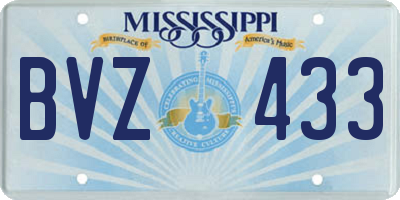 MS license plate BVZ433