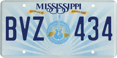 MS license plate BVZ434