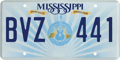 MS license plate BVZ441