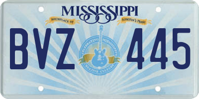 MS license plate BVZ445