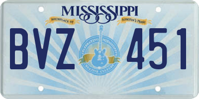 MS license plate BVZ451