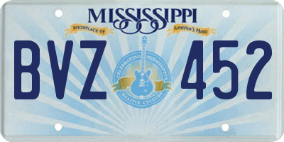 MS license plate BVZ452