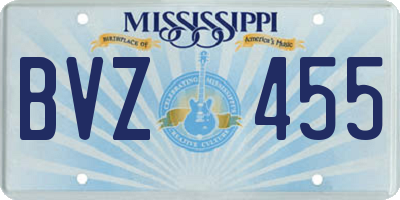 MS license plate BVZ455