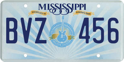 MS license plate BVZ456