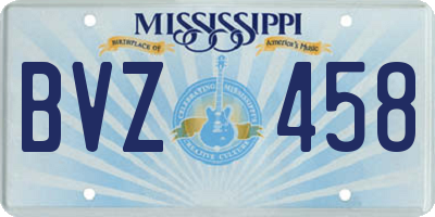 MS license plate BVZ458