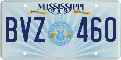 MS license plate BVZ460