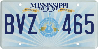 MS license plate BVZ465