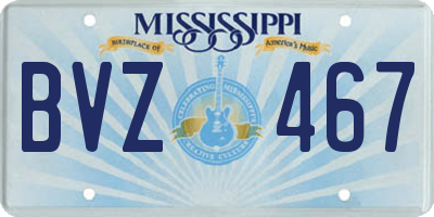 MS license plate BVZ467
