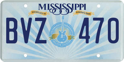 MS license plate BVZ470