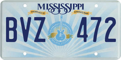 MS license plate BVZ472