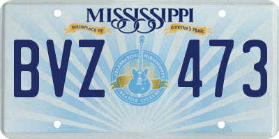 MS license plate BVZ473