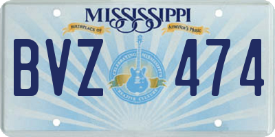 MS license plate BVZ474