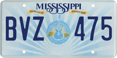 MS license plate BVZ475
