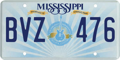 MS license plate BVZ476