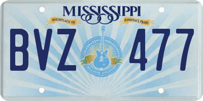 MS license plate BVZ477