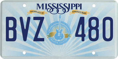 MS license plate BVZ480