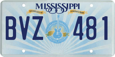 MS license plate BVZ481