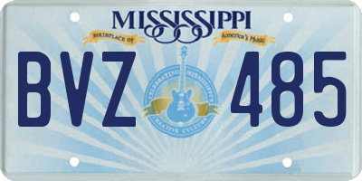 MS license plate BVZ485