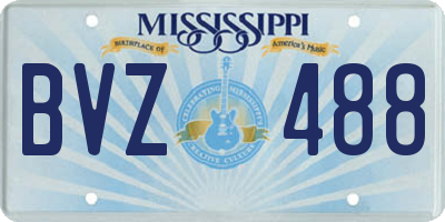 MS license plate BVZ488