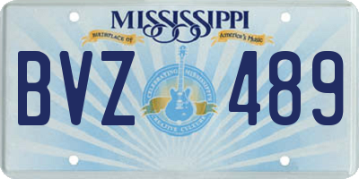 MS license plate BVZ489