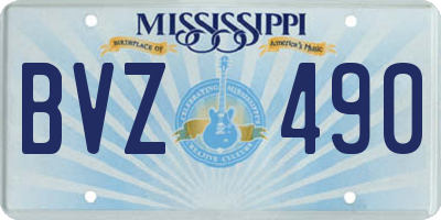 MS license plate BVZ490