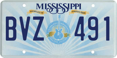 MS license plate BVZ491