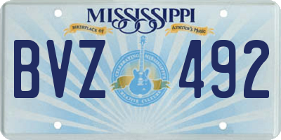 MS license plate BVZ492